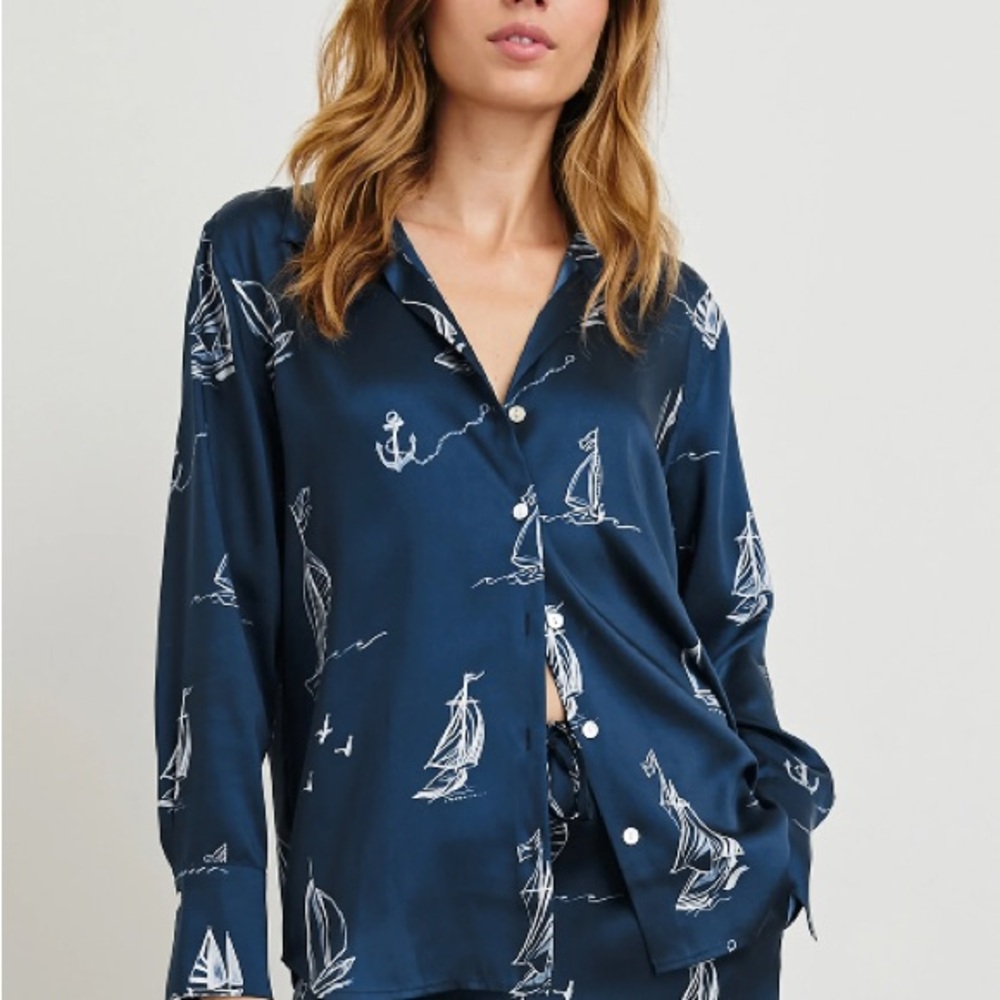 Rails Ledger shirt sailboats size S NWT